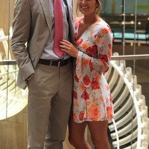 Petal of Honor light blue wrap dress (Lulus)